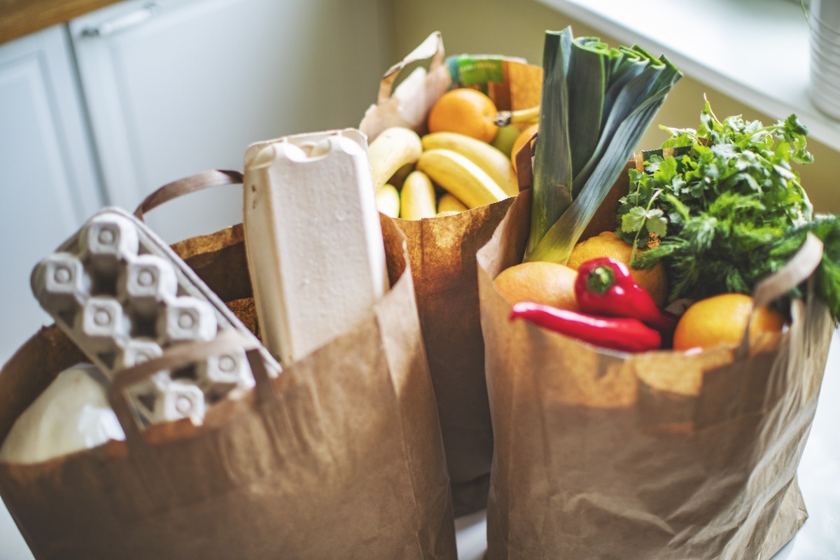 Bolsas compra. Alimentación saludable